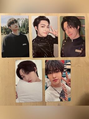 Set of 5 OFFICIAL Mingi of Ateez photocards (set # 1) Song Mingi